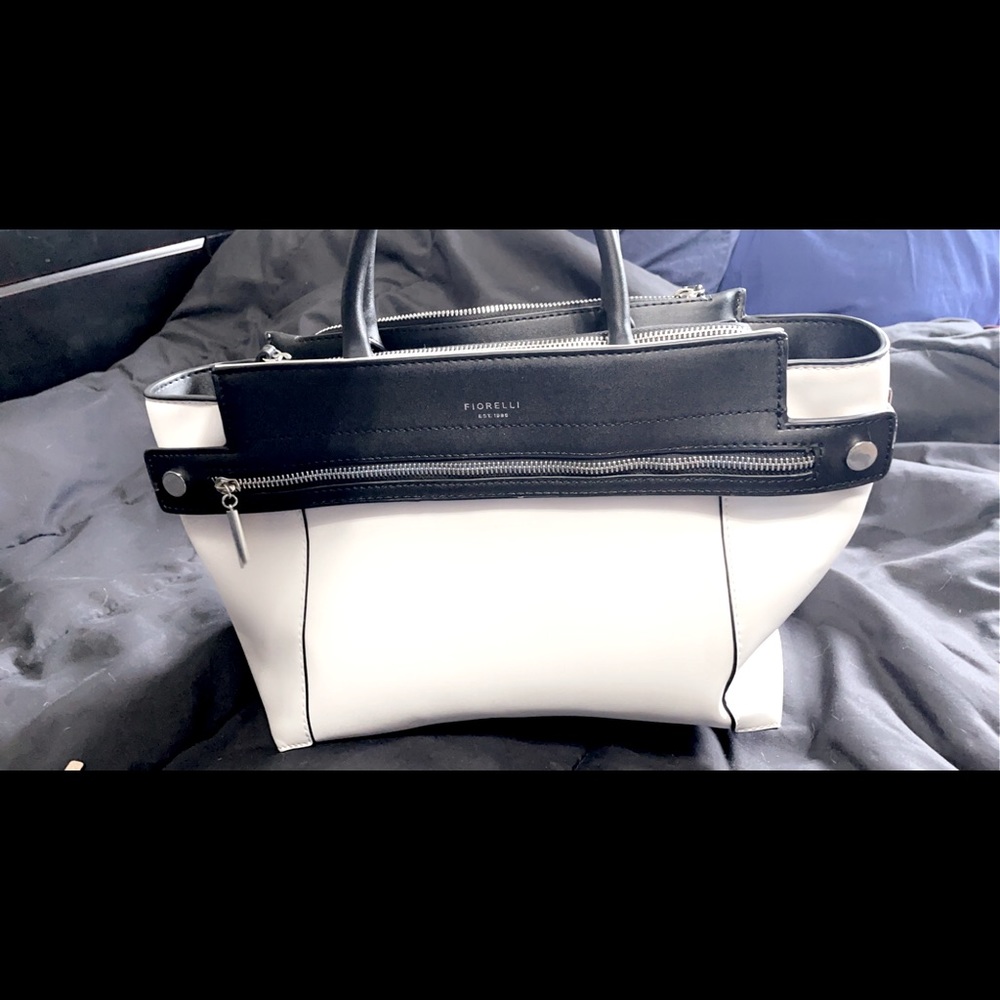 Fiorelli Black and White Leather Handbag